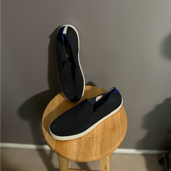 Rothy's Black and Blue Loafers - Picture 1 of 2